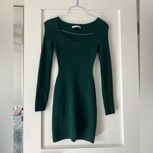 Abercrombie & Fitch Teal Long Sleeve Mini Sweater Dress Size XSP